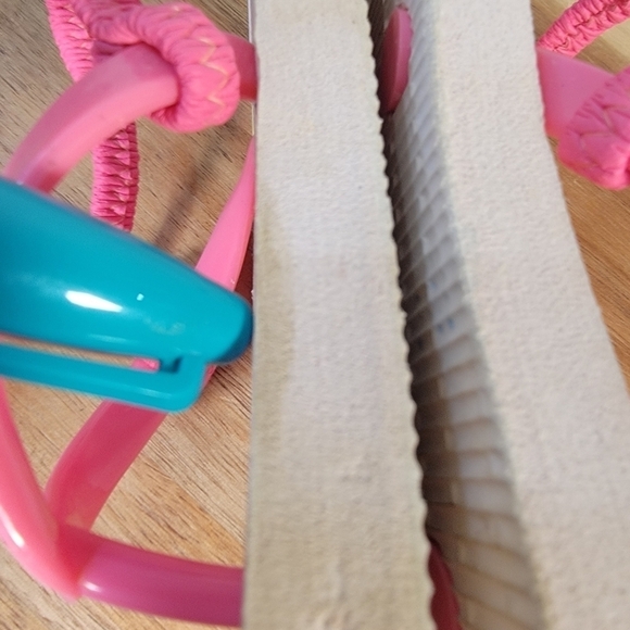 Cat & Jack Unicorn Flip Flops Back strap Pink Size 5/6 - Picture 9 of 11